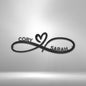 Infinity Couples Monogram - Metal Art
