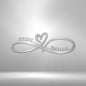 Infinity Couples Monogram - Metal Art