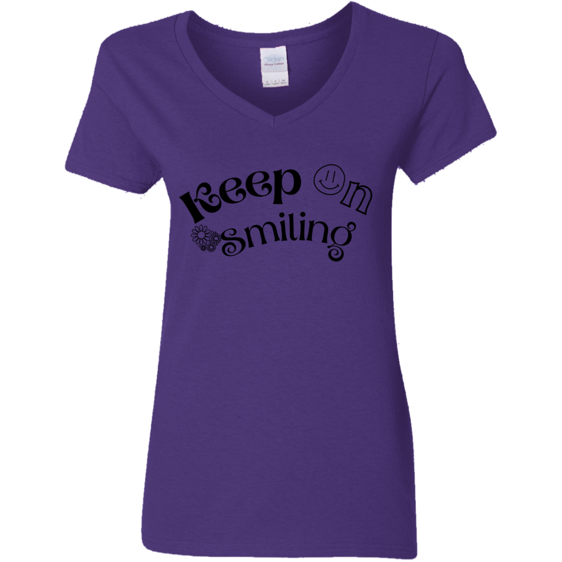 Keep On Smiling - V-Neck T-Shirt