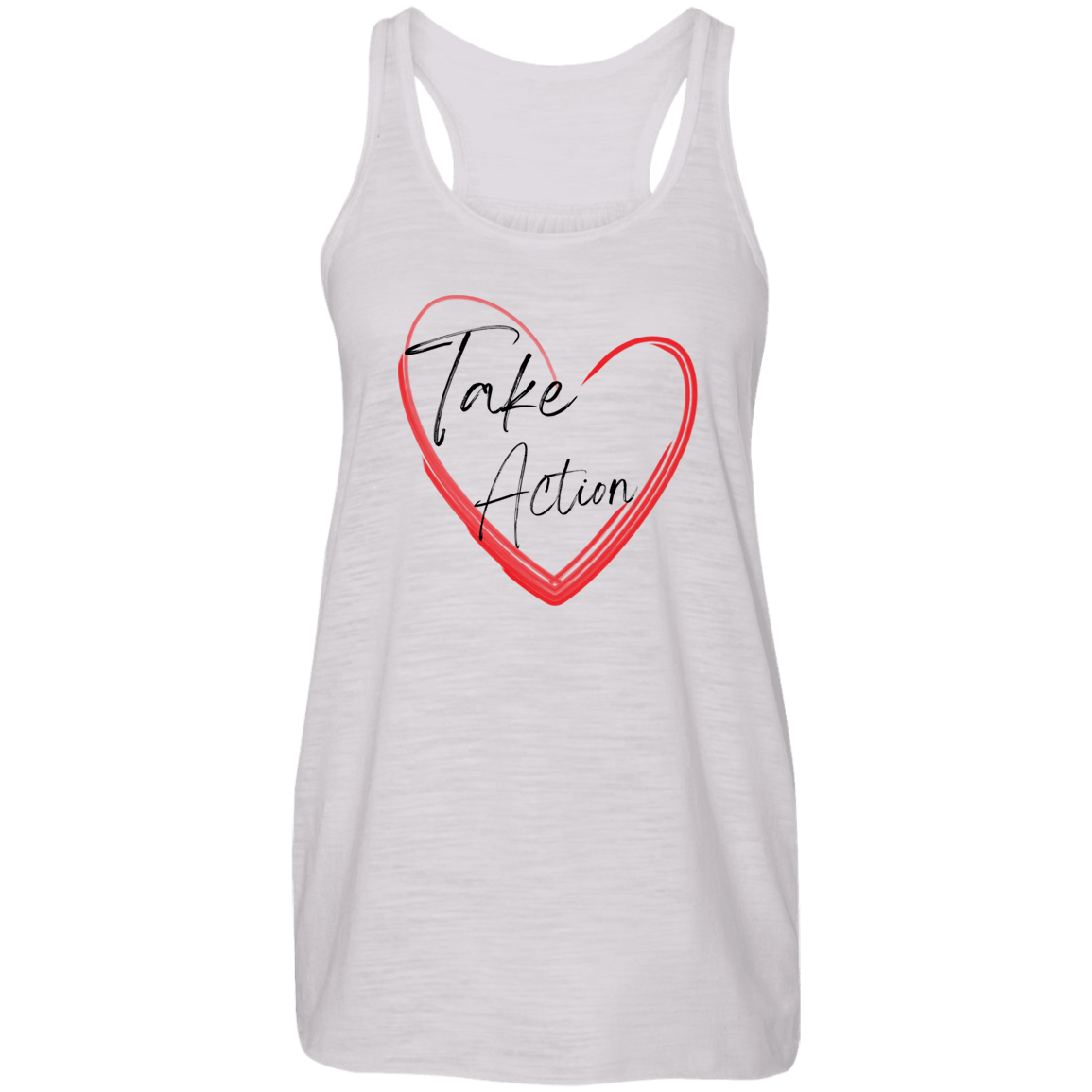 Take Action Heart Racerback Tank