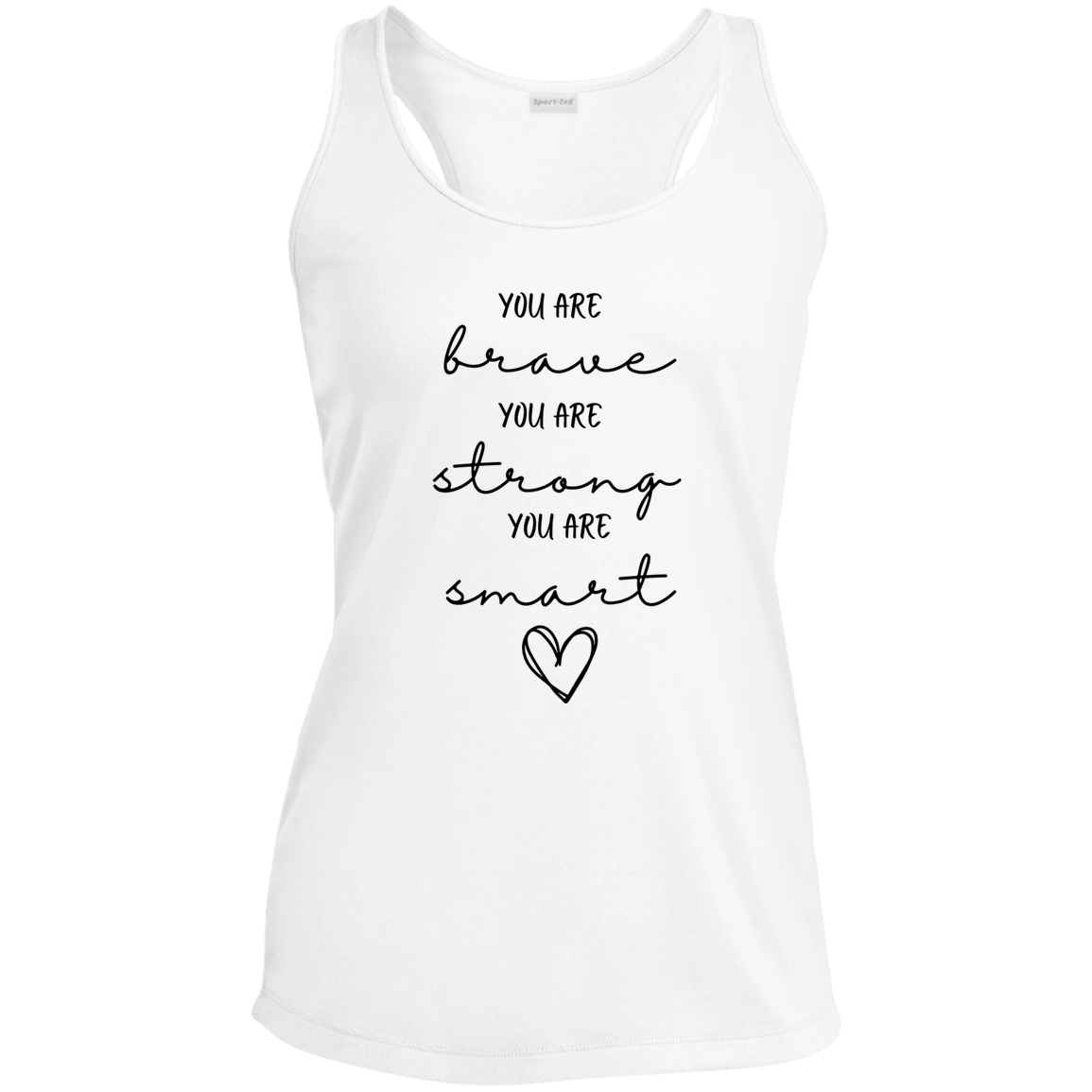 Brave Strong Smart | Ladies' Performance Racerback Tank