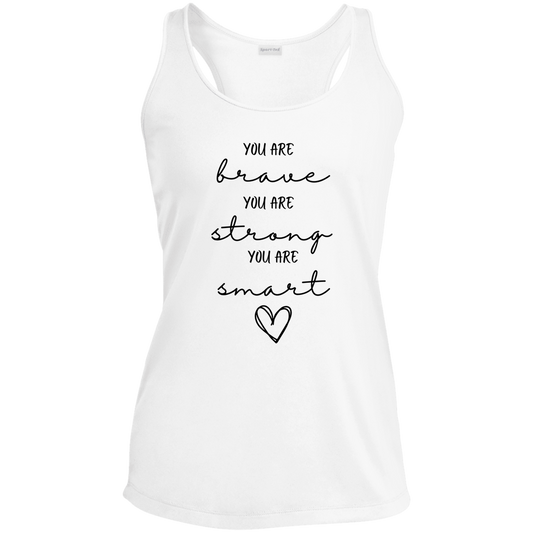 Brave Strong Smart | Ladies' Performance Racerback Tank