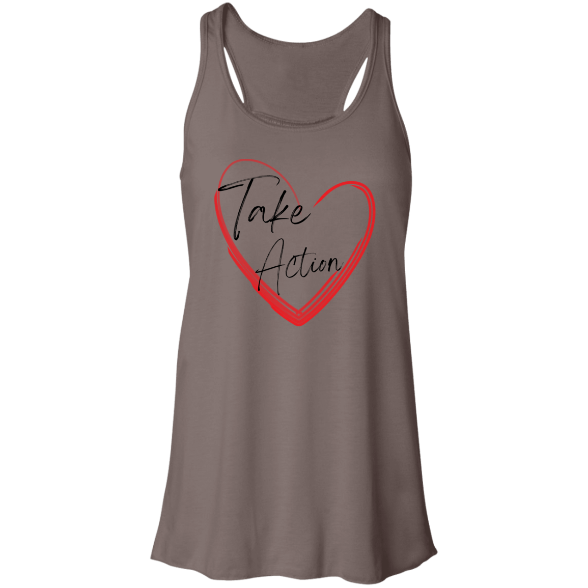 Take Action Heart Racerback Tank