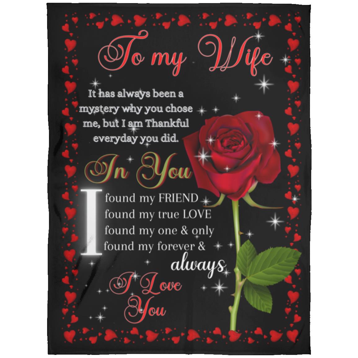 To My Wife - Arctic Fleece Blanket 60x80