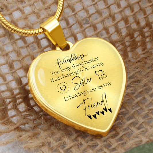 SISTER FRIENDSHIP | MORE THAN SISTERS | HEART NECKLACE