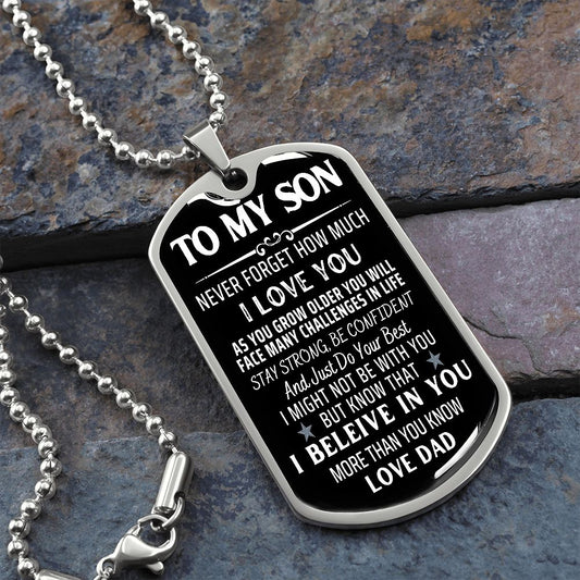 To My Son - Love Dad - Dog Tag