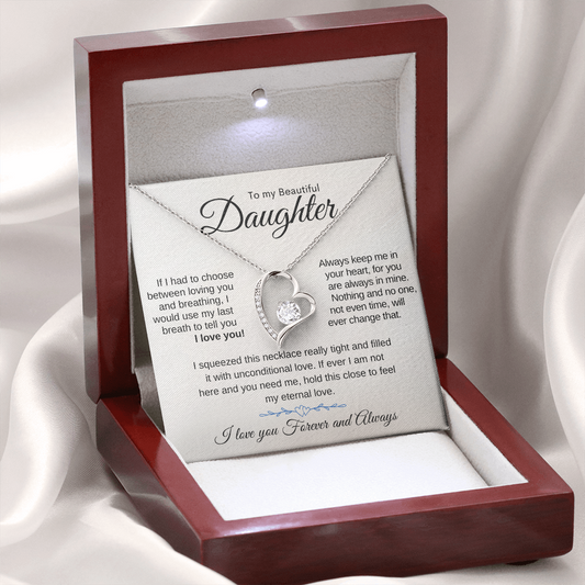 Daughter Necklace | Wedding Gift | Birthday Gift | College Gift | Forever Love Necklace