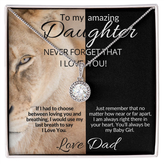 To My Amazing Daughter - Love Dad - Two Toned Beautiful Message Card