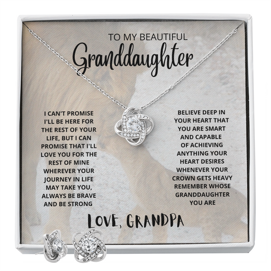 Granddaughter Promise | Love Knot Necklace | From Grandpa