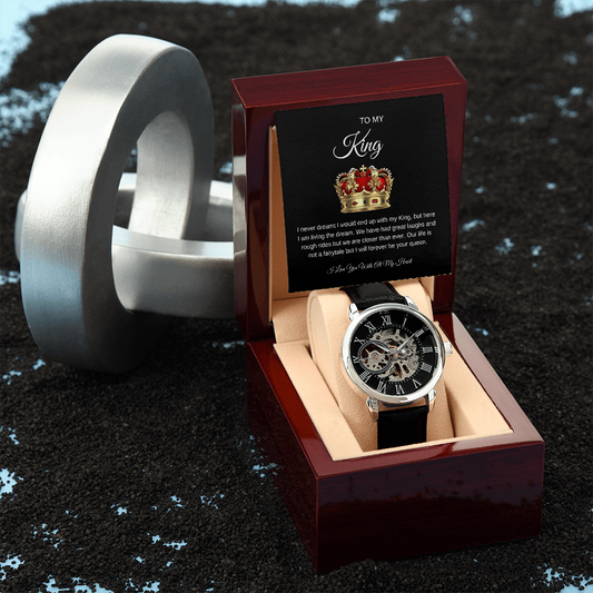 To My King Husband - Love You With All My Heart - Elegant Watch