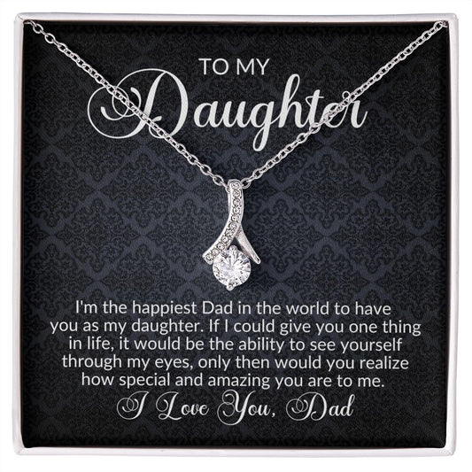 To My Daughter - Special & Amazing - Black Card - Alluring Necklace