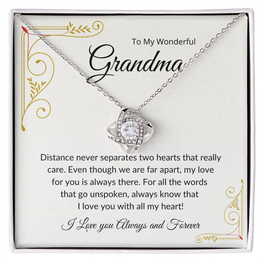 Grandma - I Love You Always And Forever | Love Knot Necklace