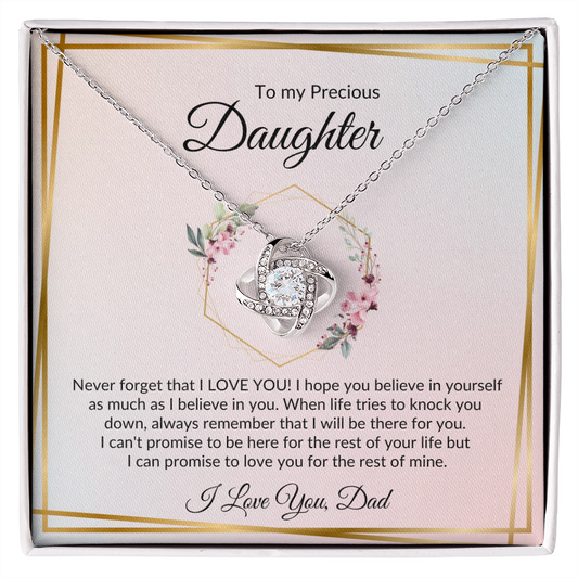 Daughter - Love Dad | Love Knot Necklace