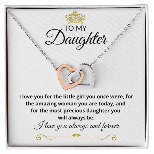 Daughter - Precious | Interlocking Heart Necklace