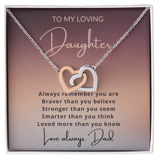 DAUGHTER NECKLACE - LOVED MORE - FROM DAD