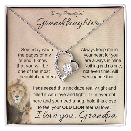 Granddaughter Necklace | Birthday Gift | College Gift | Wedding Gift | Forever Love Necklace