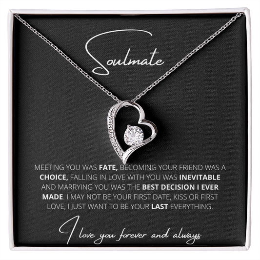 Soulmate Wife Partner - First And Last - Forever And Always Necklace